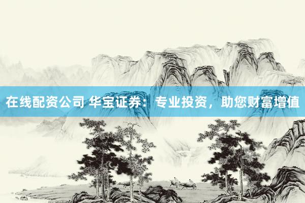 在线配资公司 华宝证券：专业投资，助您财富增值