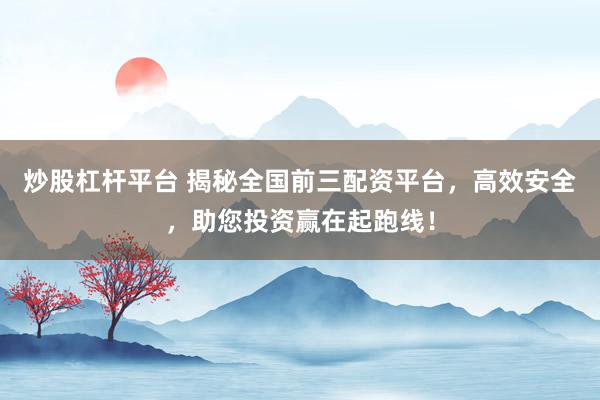 炒股杠杆平台 揭秘全国前三配资平台，高效安全，助您投资赢在起跑线！