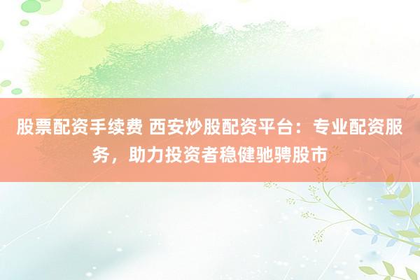 股票配资手续费 西安炒股配资平台：专业配资服务，助力投资者稳健驰骋股市